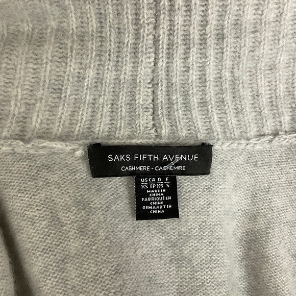 Saks Fifth Avenue 100% Cashmere Open-Front Cardigan - Picture 7 of 8
